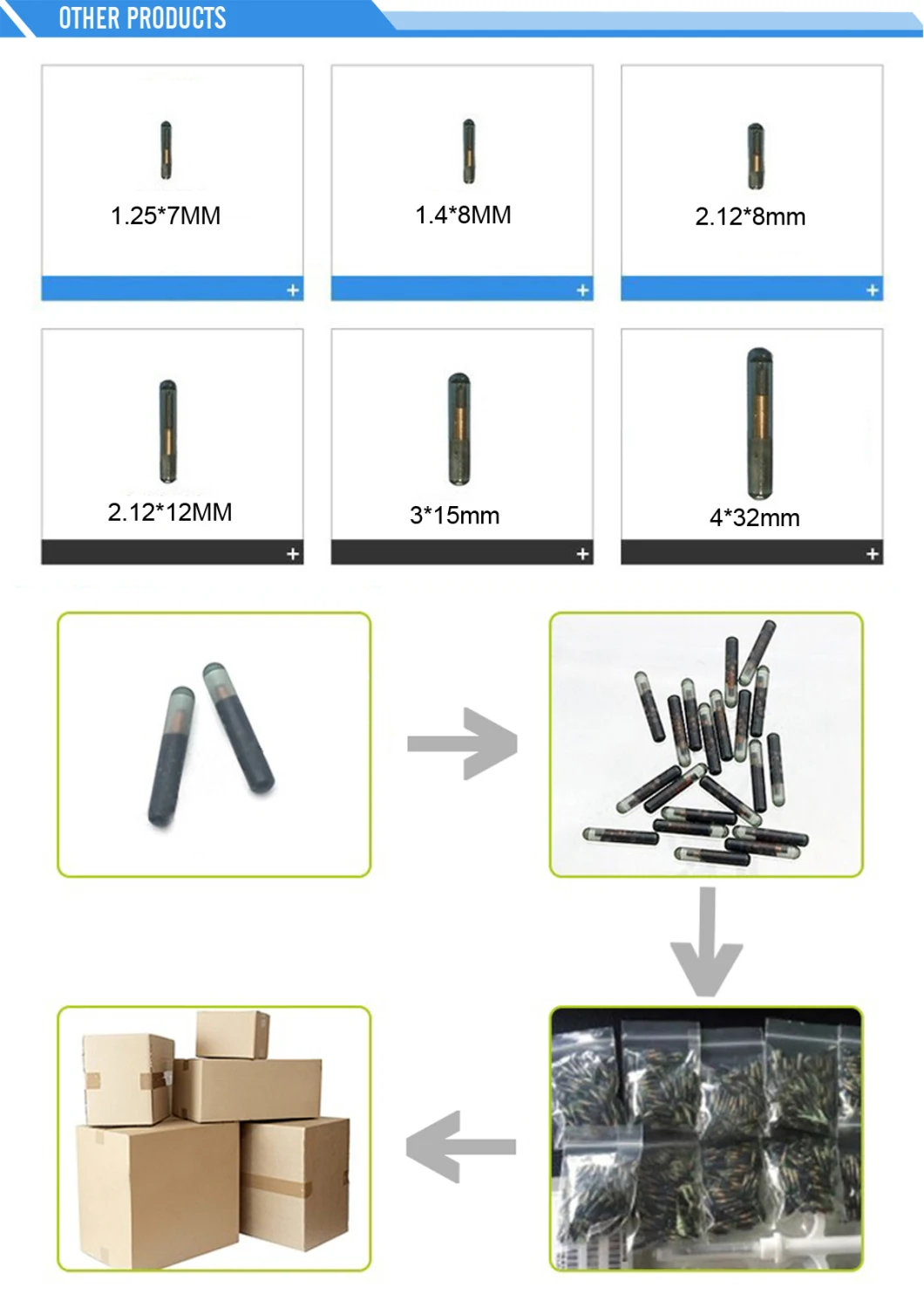 Fdx-B 134.2kHz Em4305 Icar Microchip De Animal with Syringe